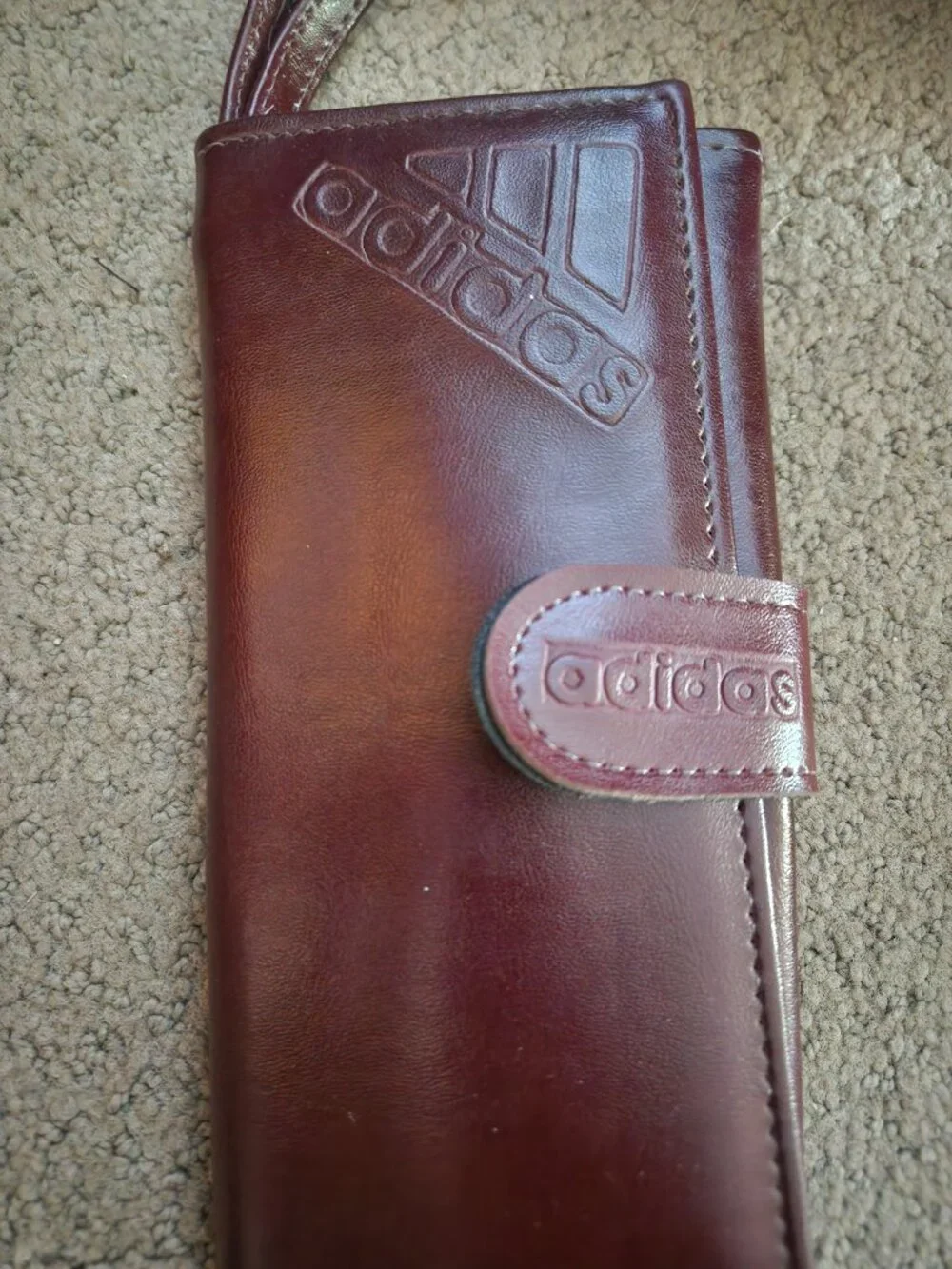 Vintage Adidas Leather Wristlet